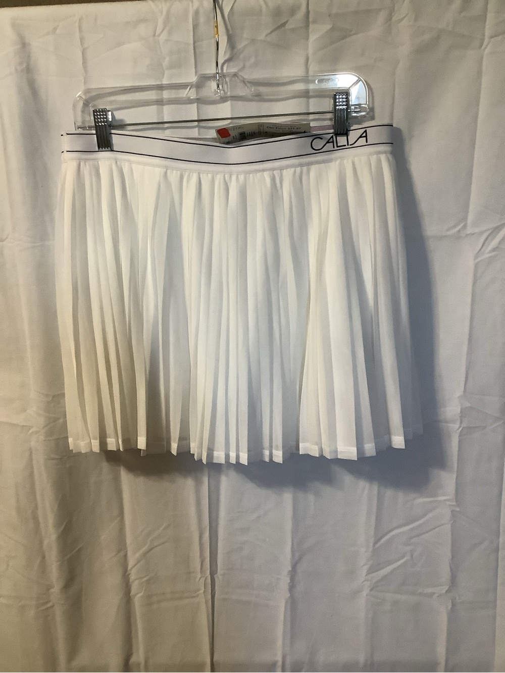 CALIA by Carrie Underwood White Pleated Mini Skirt